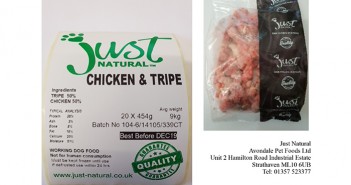 Avondale issues petfood recall over salmonella Just Natural packs