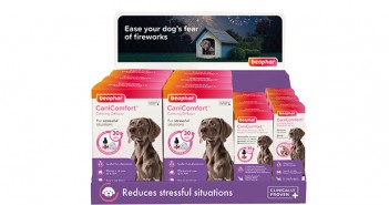 Beaphar extends its pheromone calming range Beaphar CaniComfort CDU - with firework headboard