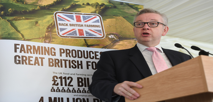 British farmers are better equipped than anyone to deliver high quality food, says Gove