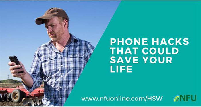 NFU highlights phone hacks that could save lives