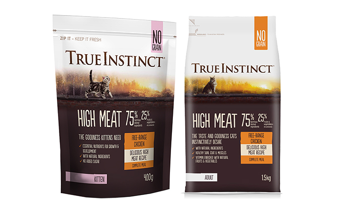 True Instinct launches ‘High Meat’ cat and kitten range