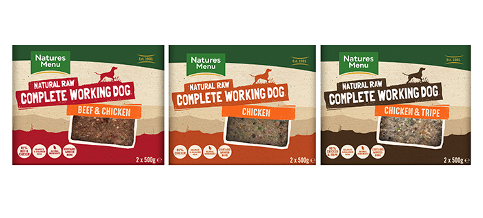 Natures Menu introduces complete meals for working dogs