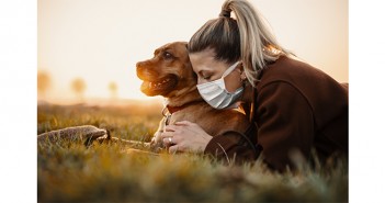 Dogs Trust warns of impending dog behaviour crisis Dog and masked owner
