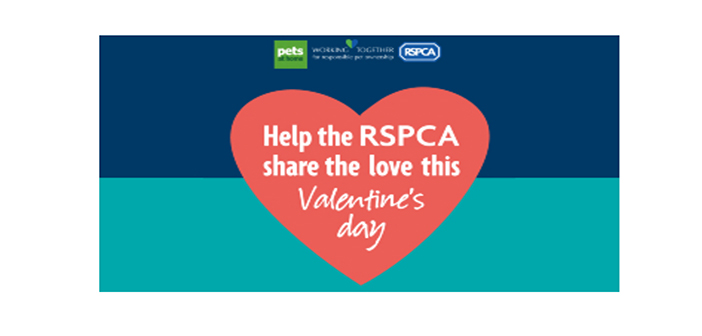 The RSPCA is asking animal lovers to share the love this Valentine’s Day