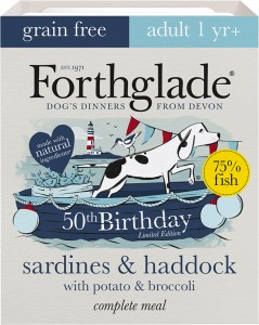Forthglade's limited edition recipe, Sardines & Haddock with Potato & Broccoli