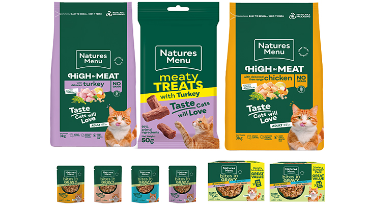 Natures Menu launches full cat range with treats, wet and dry food options